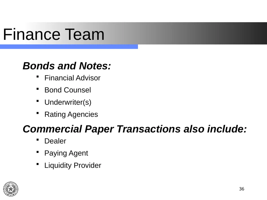 Texas Public Finance Authority Client Agency - slide 36 of 40