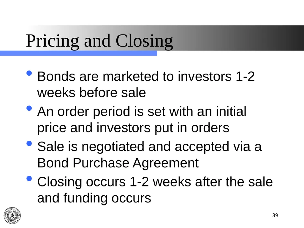 Texas Public Finance Authority Client Agency - slide 39 of 40