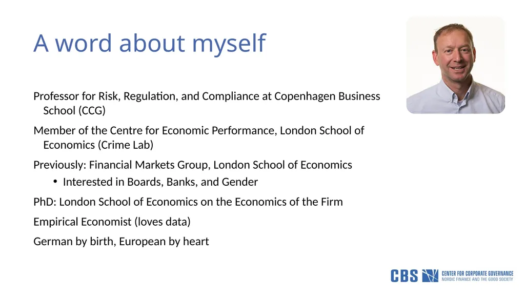Risk, Regulation, and Compliance (Part I) Prof Tom - slide 2 of 57