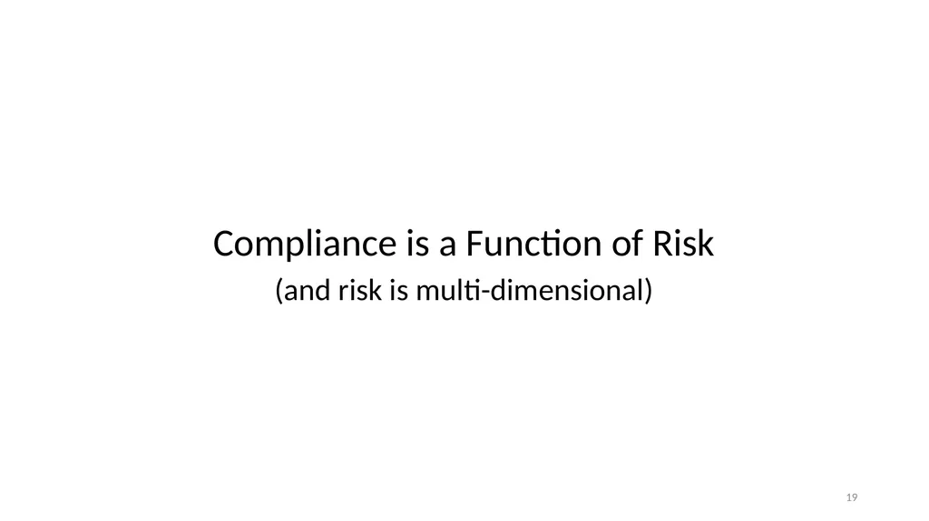 Risk, Regulation, and Compliance (Part I) Prof Tom - slide 19 of 57