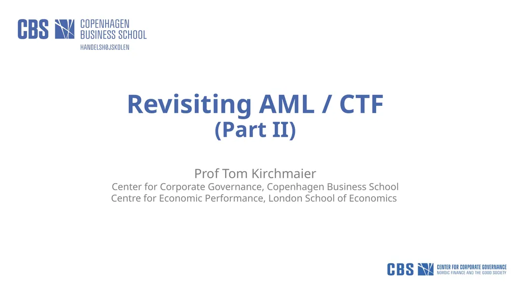 Risk, Regulation, and Compliance (Part I) Prof Tom - slide 26 of 57
