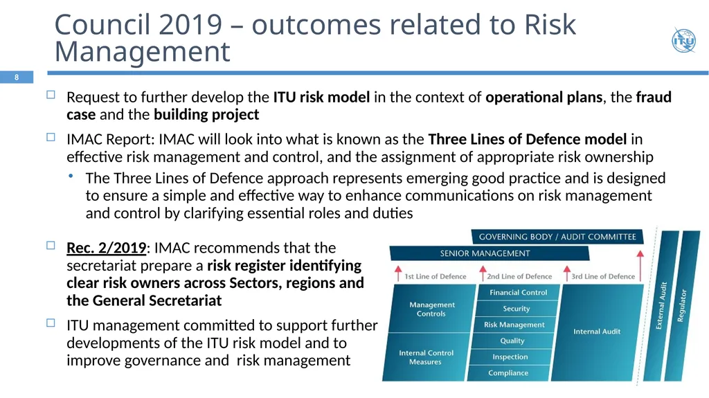 Strengthening ITU Risk Management Framework - slide 8 of 15
