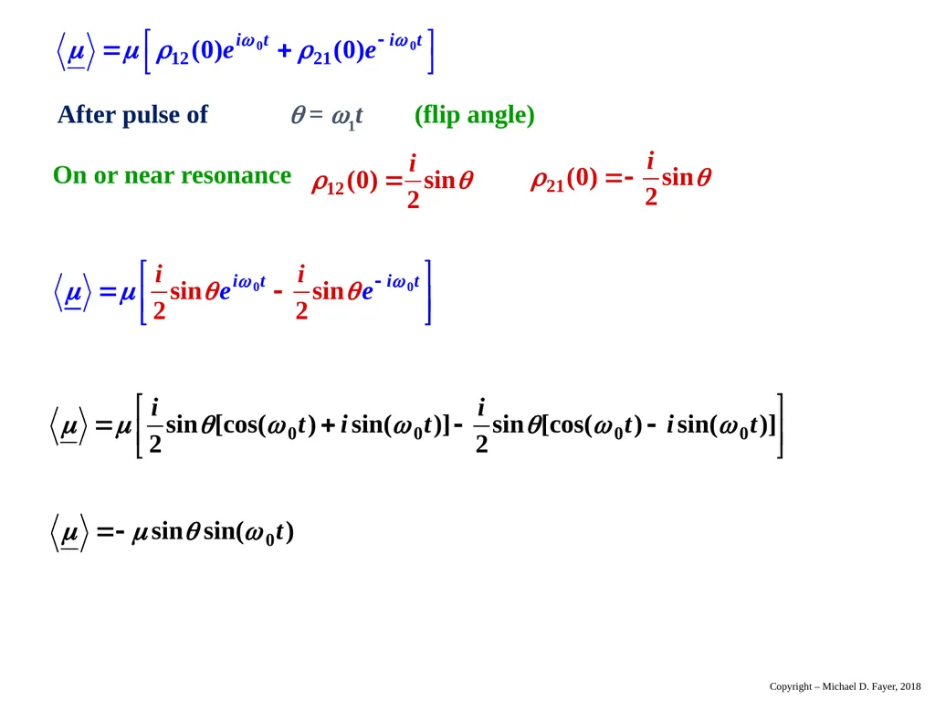 Chapter 14 Density Matrix State of a system at - slide 41 of 53