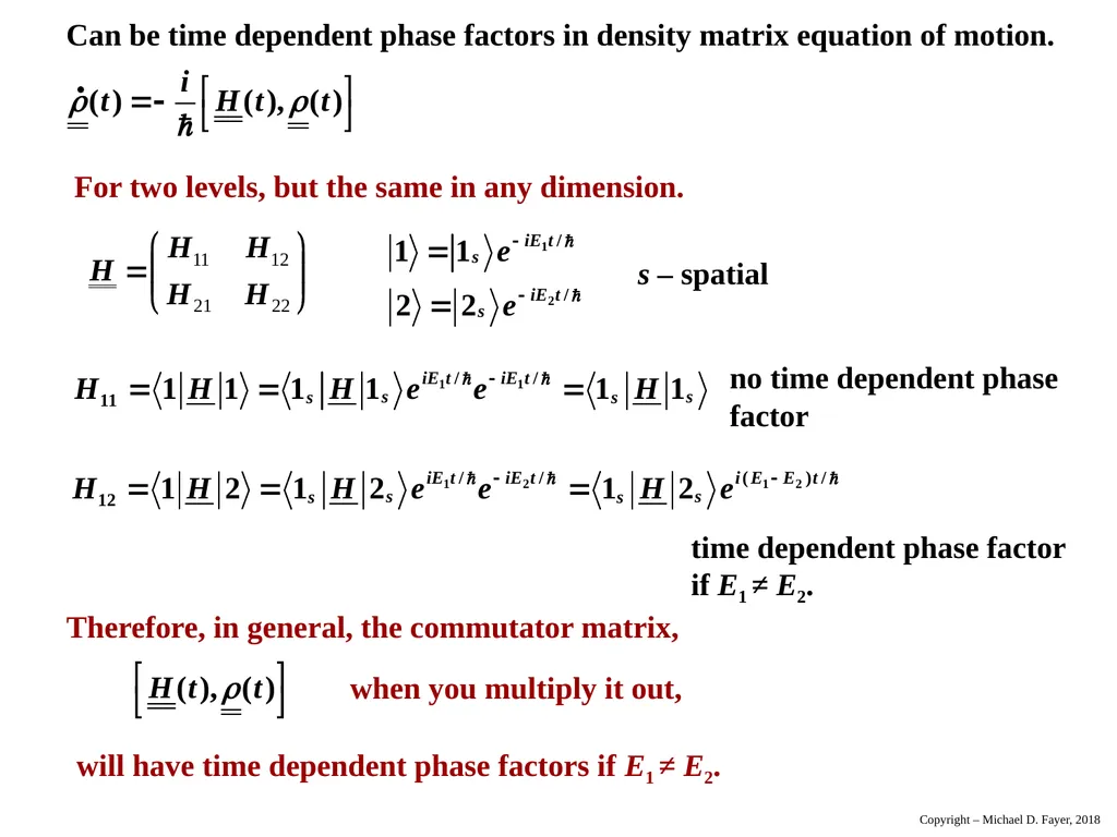 Chapter 14 Density Matrix State of a system at - slide 17 of 53