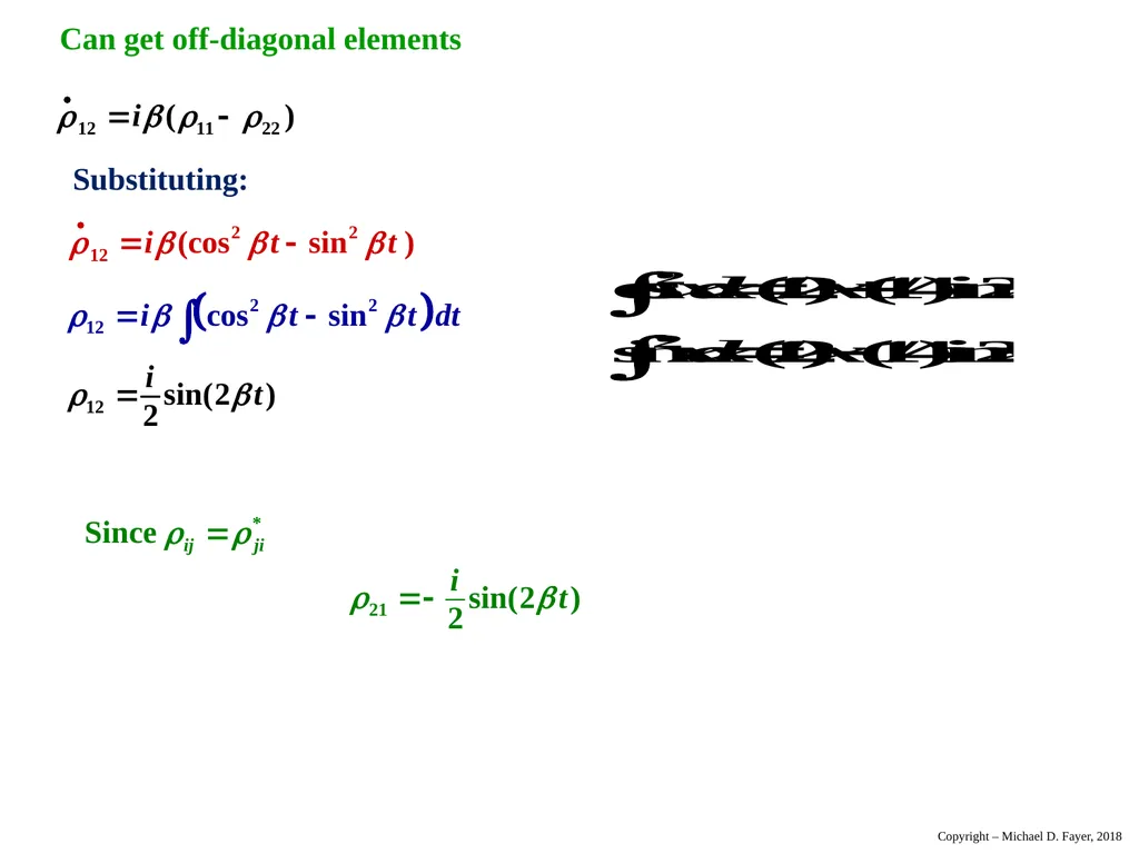 Chapter 14 Density Matrix State of a system at - slide 15 of 53