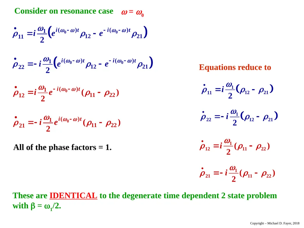 Chapter 14 Density Matrix State of a system at - slide 33 of 53