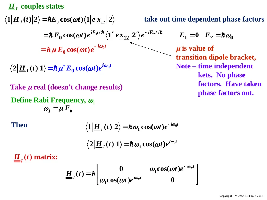 Chapter 14 Density Matrix State of a system at - slide 28 of 53