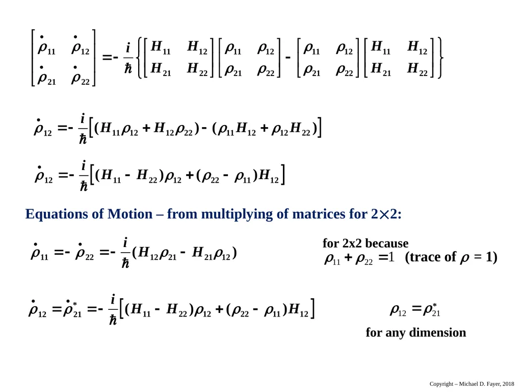 Chapter 14 Density Matrix State of a system at - slide 9 of 53
