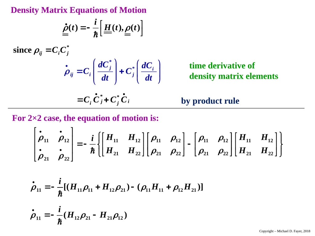 Chapter 14 Density Matrix State of a system at - slide 8 of 53