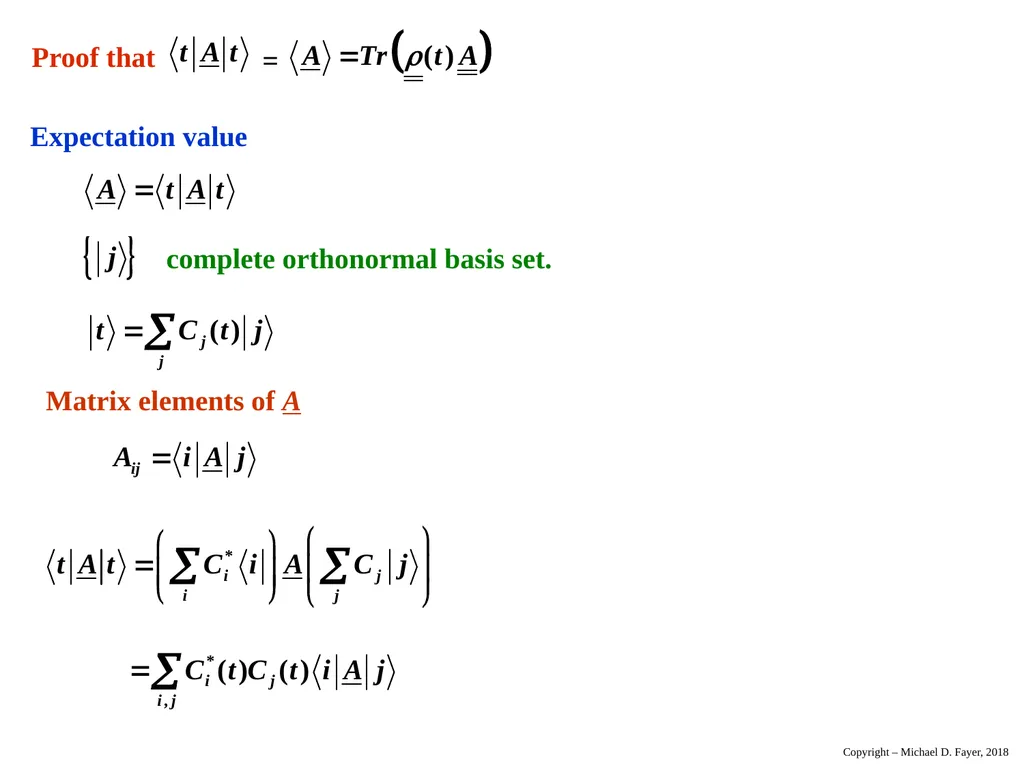 Chapter 14 Density Matrix State of a system at - slide 24 of 53