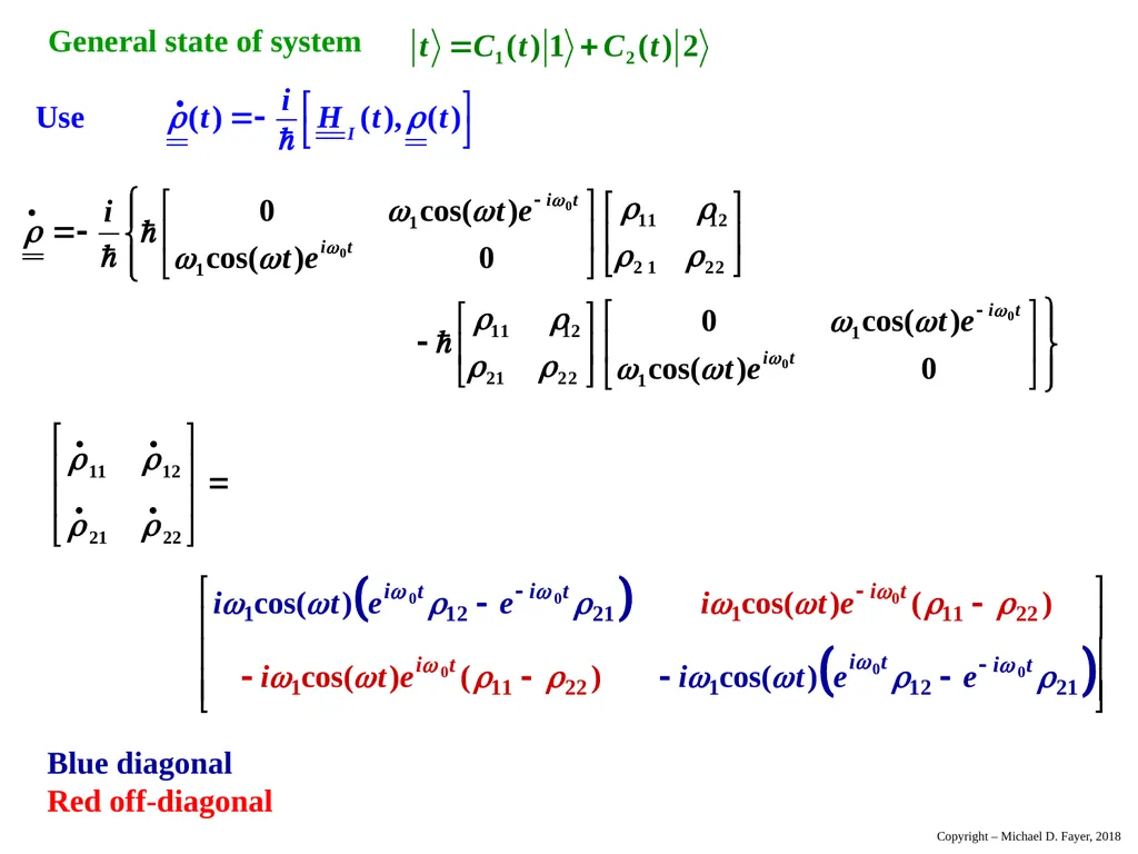 Chapter 14 Density Matrix State of a system at - slide 29 of 53