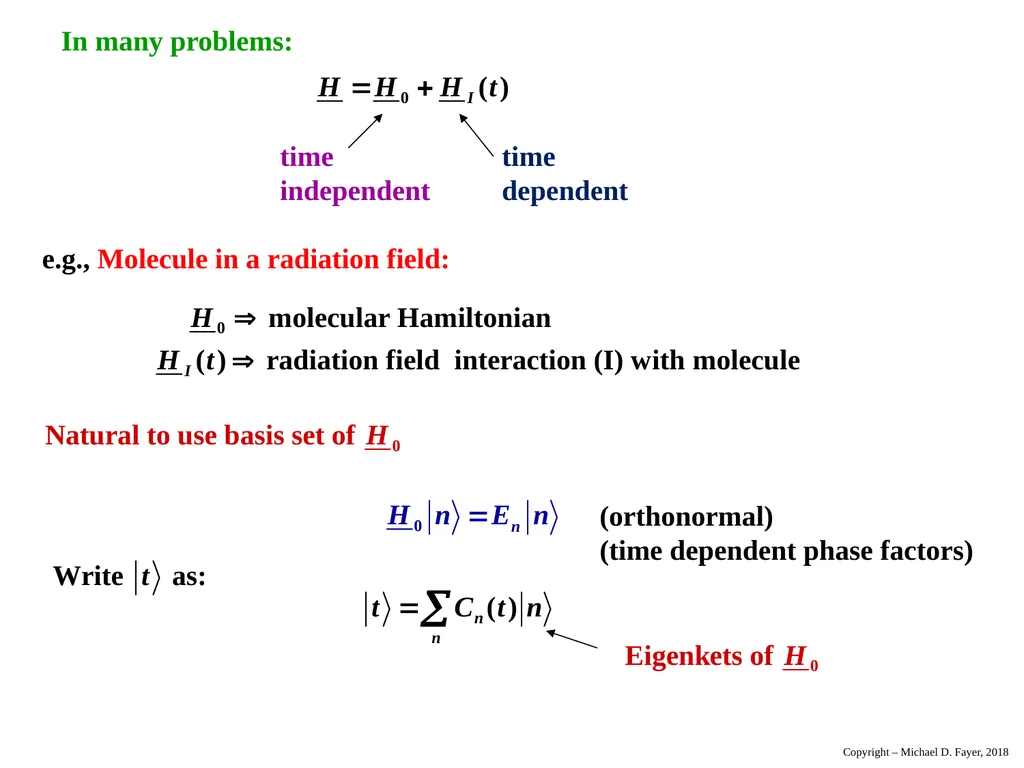 Chapter 14 Density Matrix State of a system at - slide 10 of 53