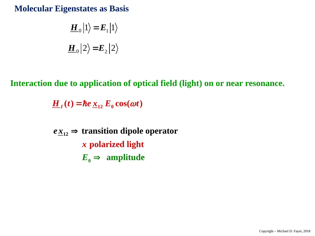 Chapter 14 Density Matrix State of a system at - slide 27 of 53