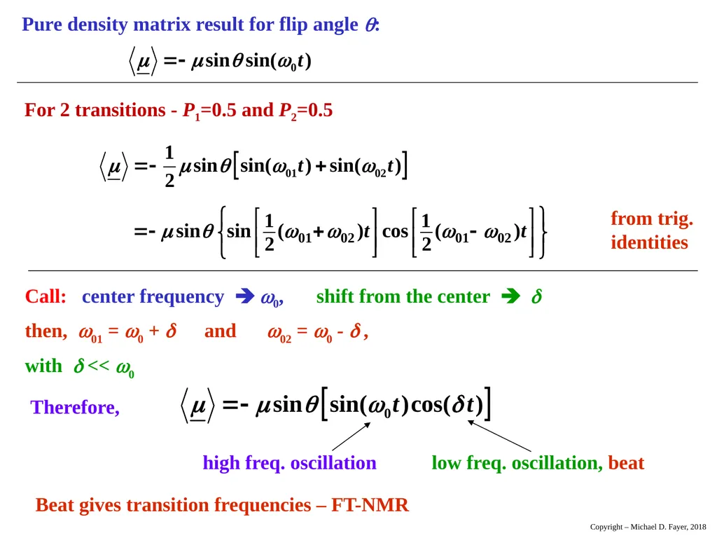 Chapter 14 Density Matrix State of a system at - slide 45 of 53