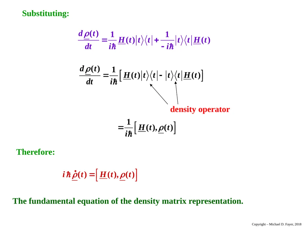 Chapter 14 Density Matrix State of a system at - slide 7 of 53