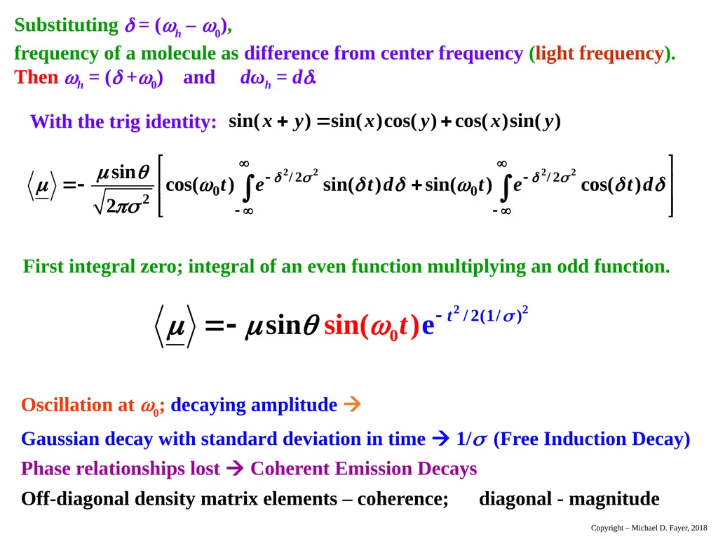 Chapter 14 Density Matrix State of a system at - slide 52 of 53