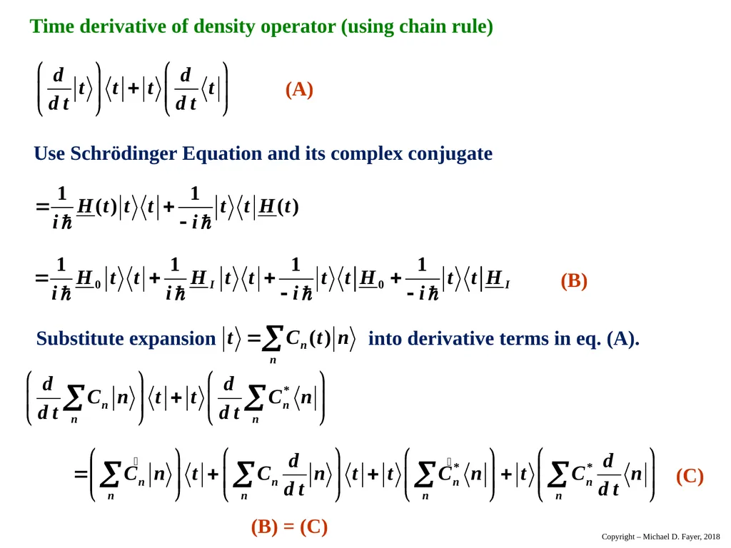 Chapter 14 Density Matrix State of a system at - slide 21 of 53