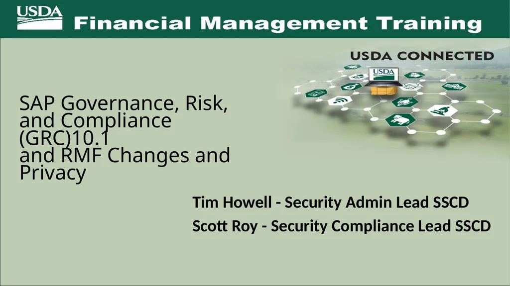SAP Governance, Risk, and Compliance (GRC)10.1 and - slide 1 of 31