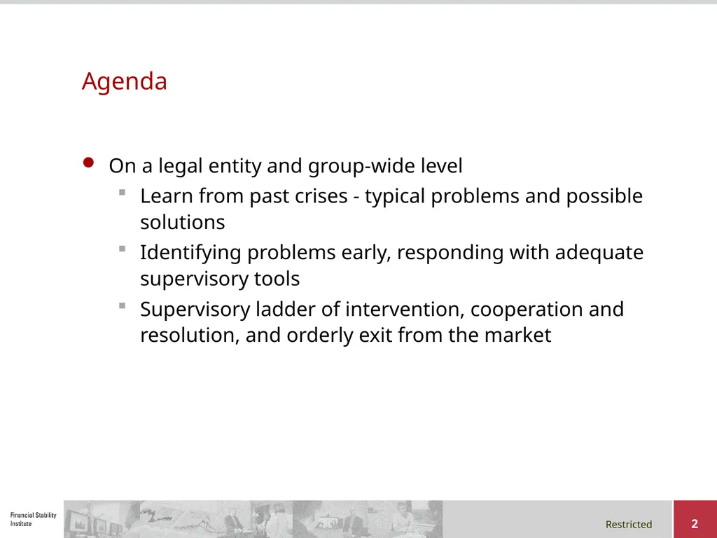 Early-warning Indicators, Supervisory Intervention - slide 2 of 22