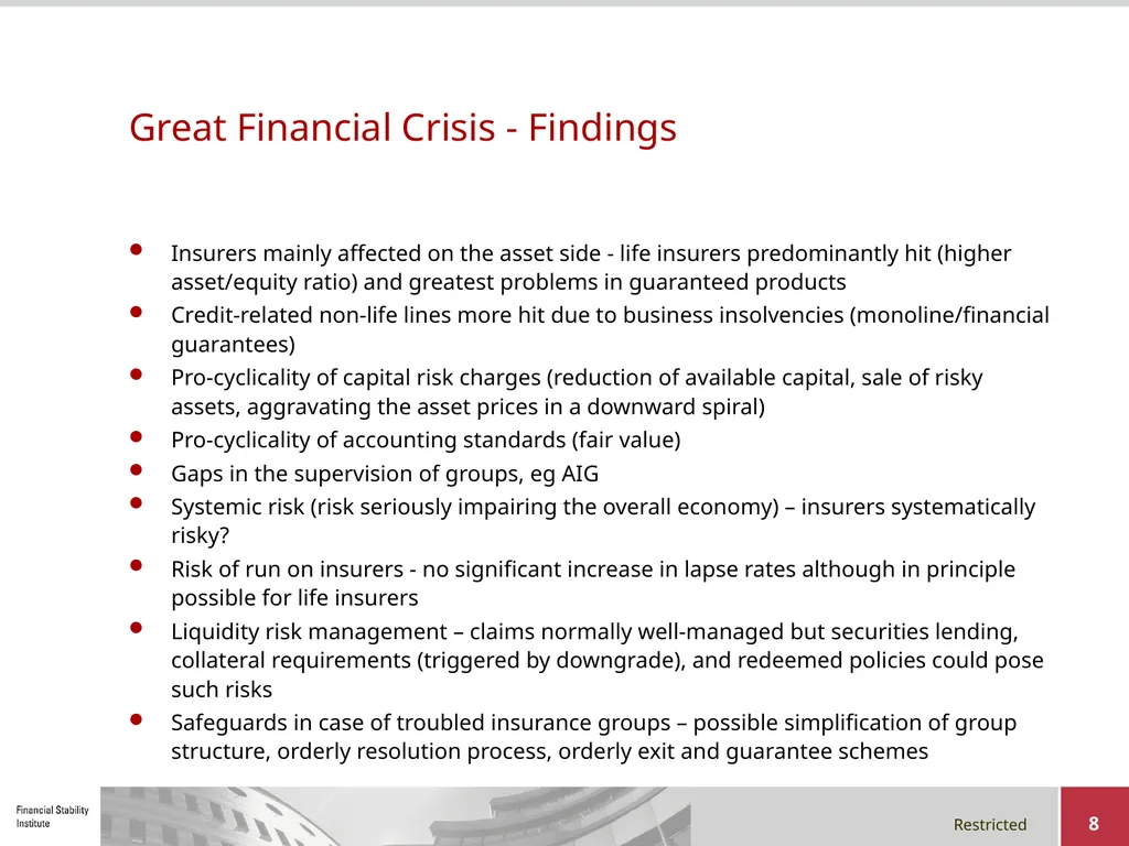 Early-warning Indicators, Supervisory Intervention - slide 8 of 22