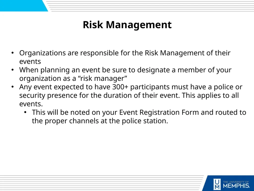 RSO Mandatory Training Fall 2018 Today’s Agenda: - slide 7 of 17
