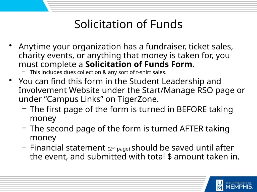 RSO Mandatory Training Fall 2018 Today’s Agenda: - slide 12 of 17