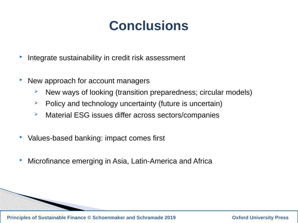 1 PRINCIPLES OF SUSTAINABLE FINANCE Chapter 10: - slide 31 of 31