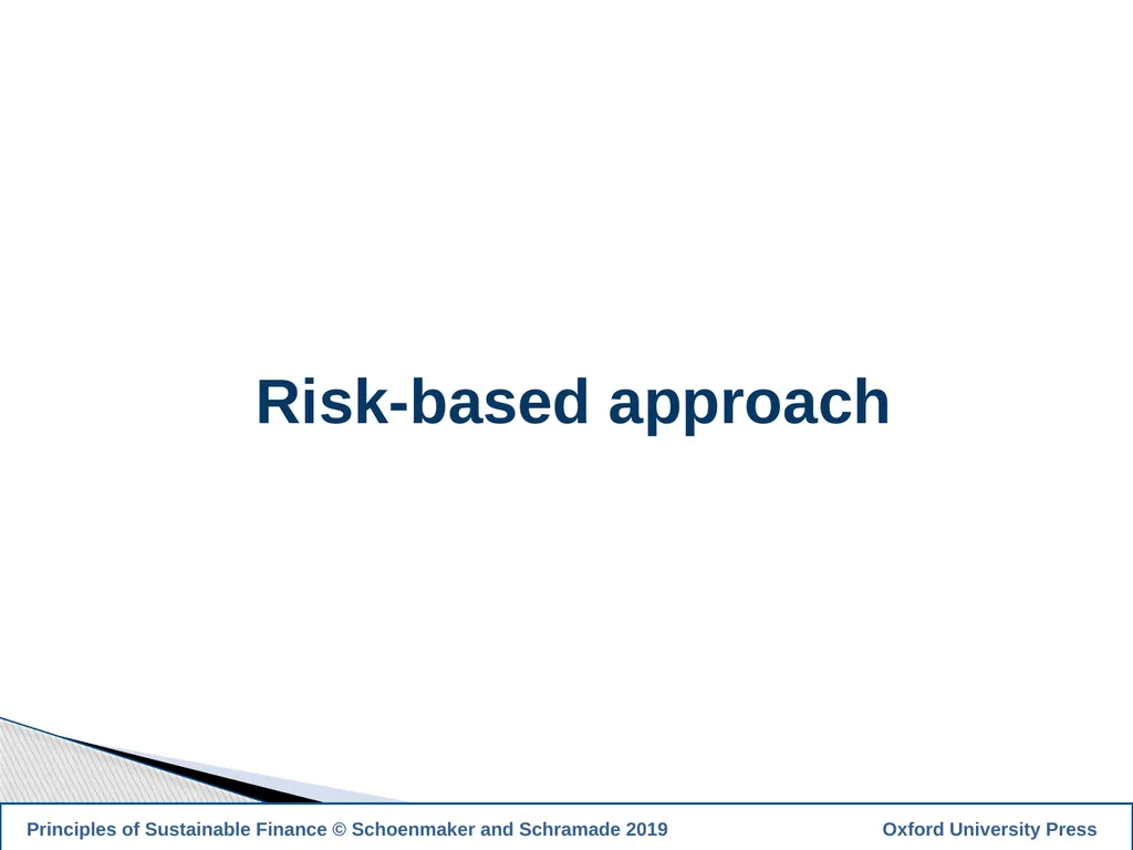 1 PRINCIPLES OF SUSTAINABLE FINANCE Chapter 10: - slide 13 of 31