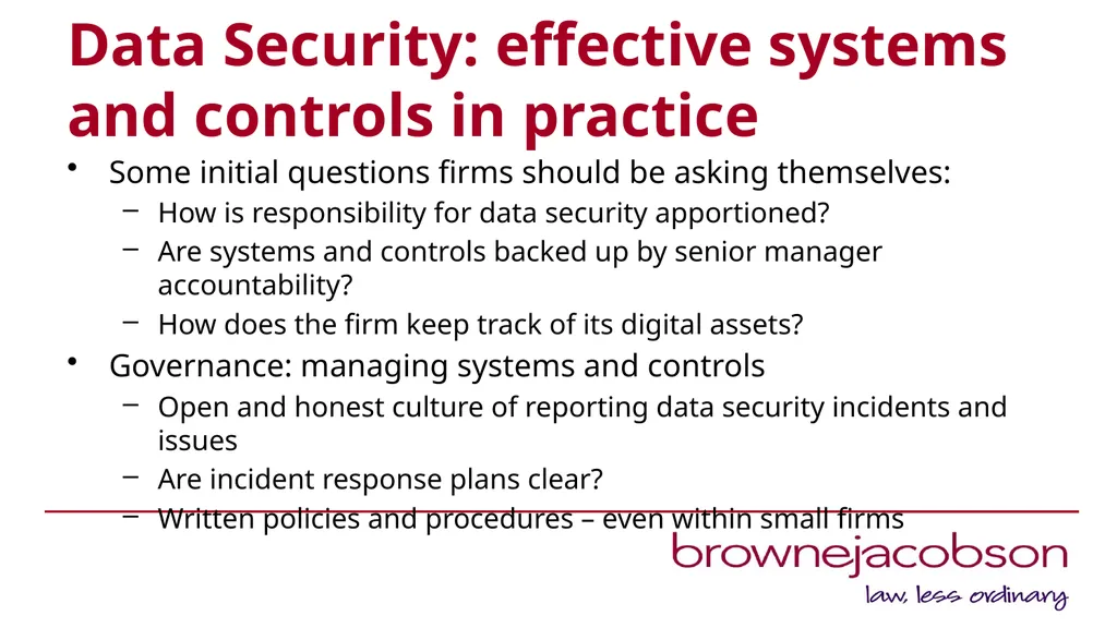 When things go wrong: reducing the risk of FCA - slide 14 of 22