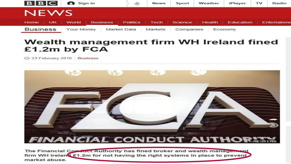 When things go wrong: reducing the risk of FCA - slide 3 of 22