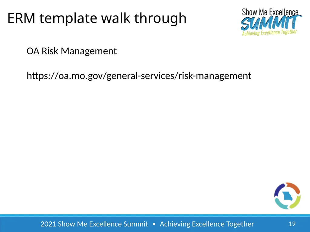 2021 Show Me Excellence Summit ∙ Achieving - slide 19 of 22