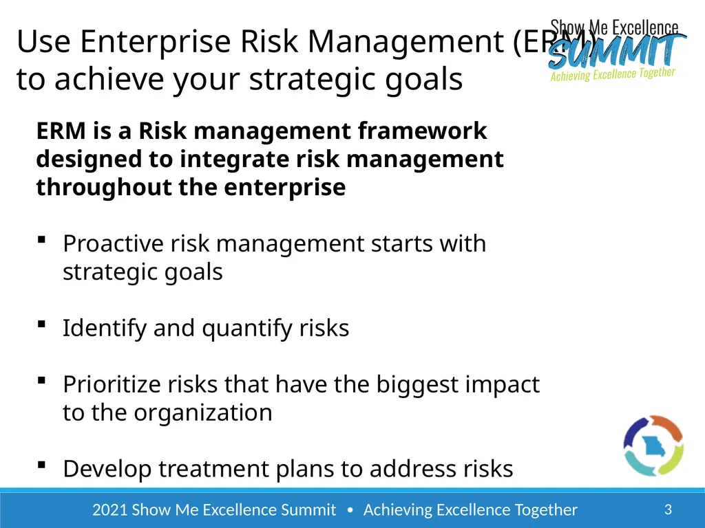 2021 Show Me Excellence Summit ∙ Achieving - slide 3 of 22
