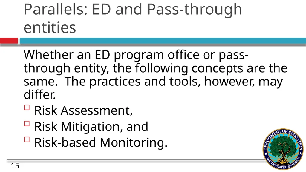 Risk and Subaward Management under the Uniform - slide 15 of 28