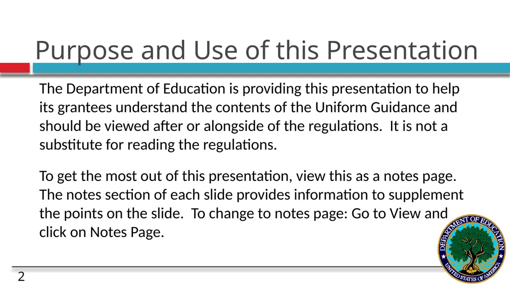 Risk and Subaward Management under the Uniform - slide 2 of 28
