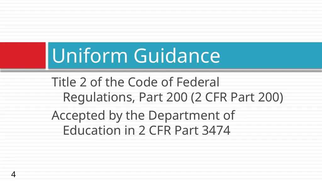 Risk and Subaward Management under the Uniform - slide 4 of 28