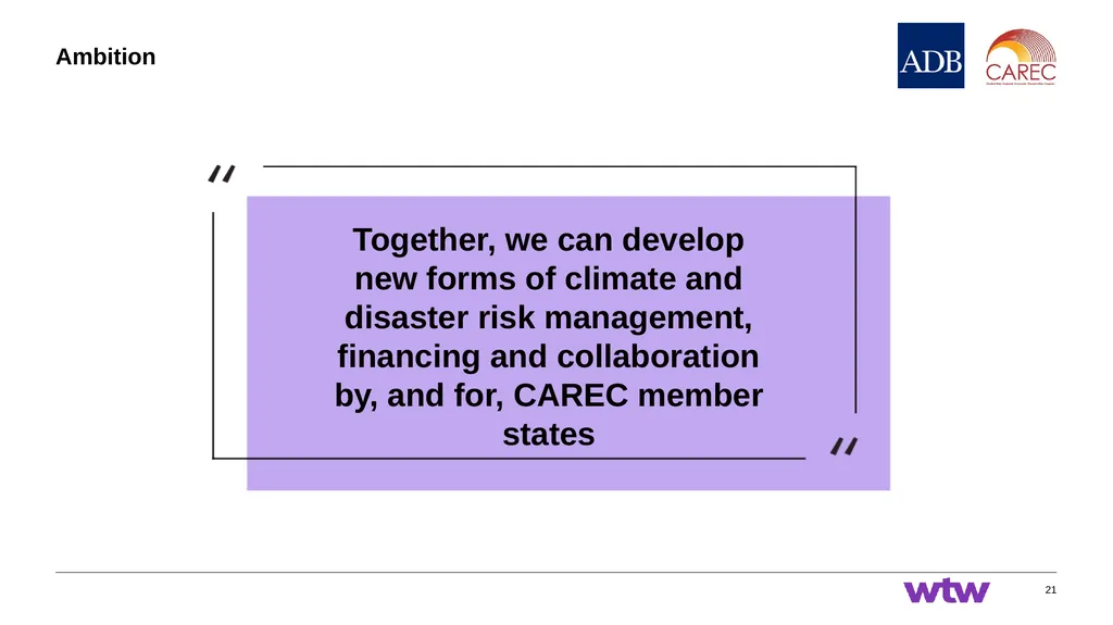 Session 1: Introduction to CAREC Disaster Risk - slide 21 of 23