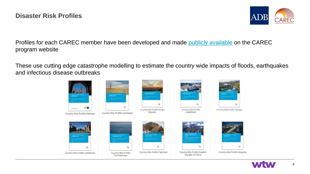Session 1: Introduction to CAREC Disaster Risk - slide 8 of 23