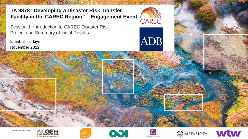 Session 1: Introduction to CAREC Disaster Risk - slide 1 of 23