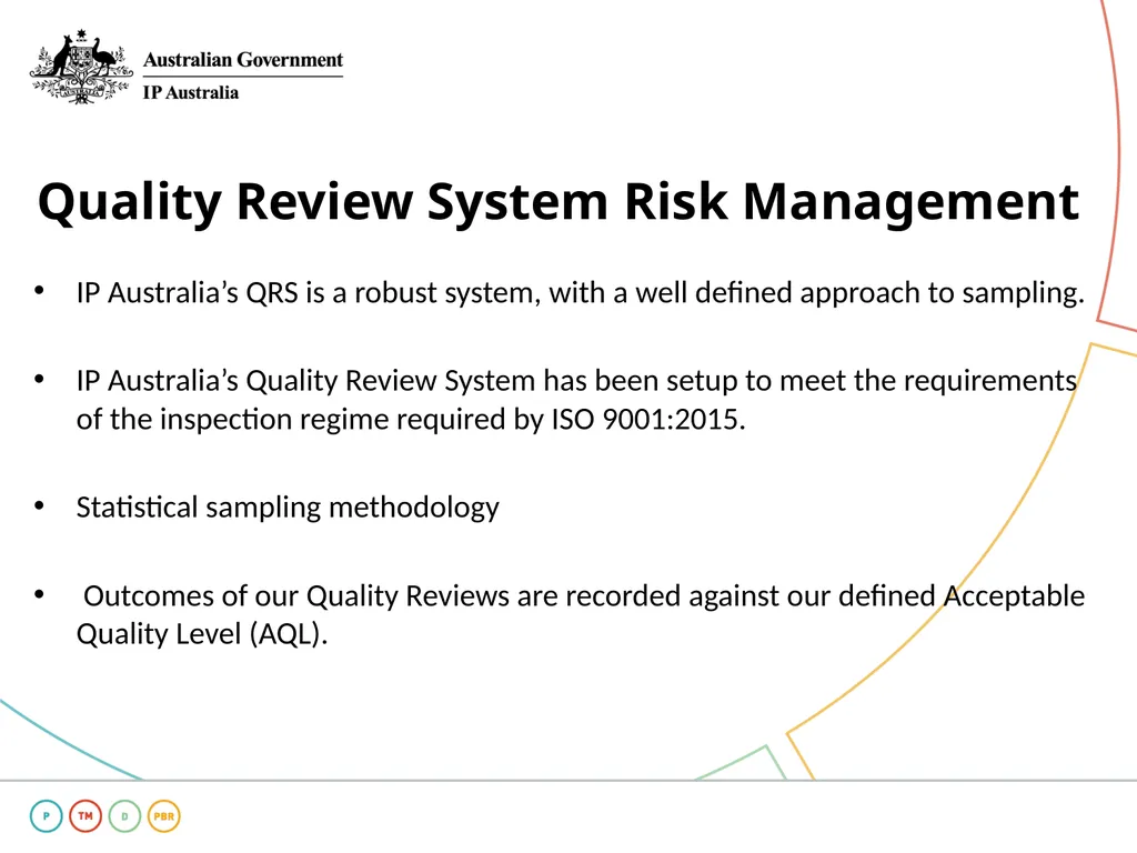 IP Australia Quality Management System Risk - slide 8 of 13