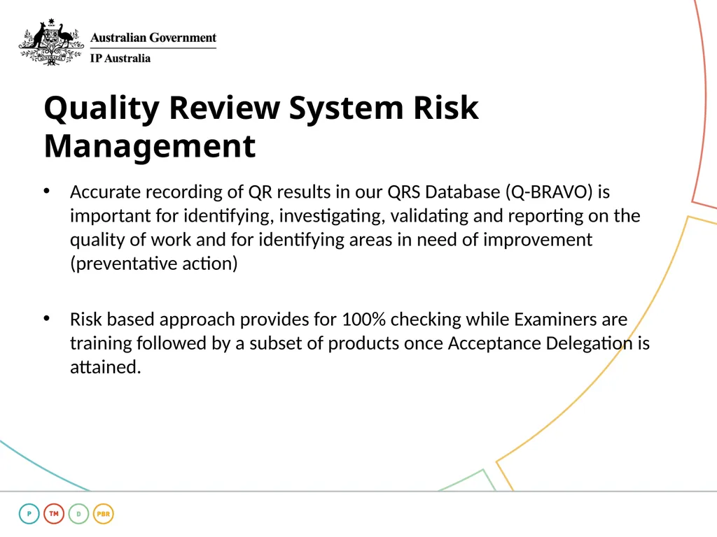IP Australia Quality Management System Risk - slide 9 of 13