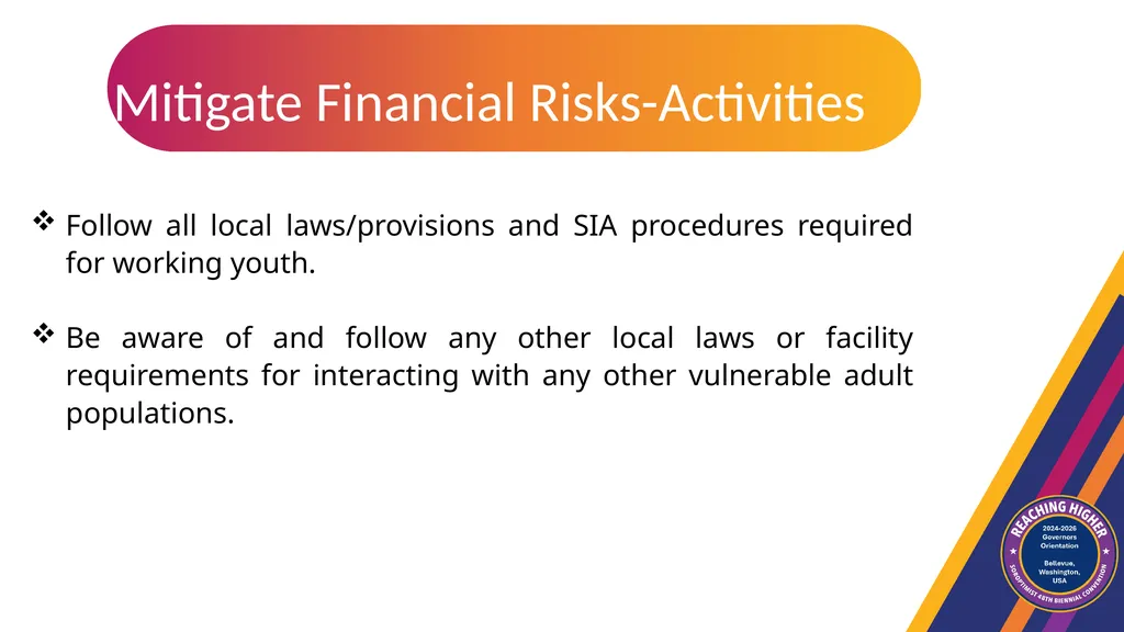 RISK MANAGEMENT A method for organizations to: - slide 9 of 11