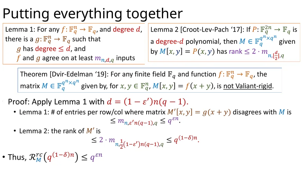 Tutorial on Matrix Rigidity Upper Bounds Josh - slide 21 of 22