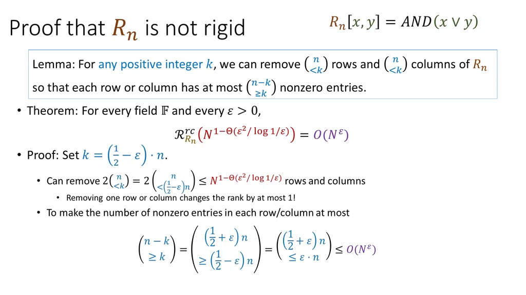 Tutorial on Matrix Rigidity Upper Bounds Josh - slide 13 of 22