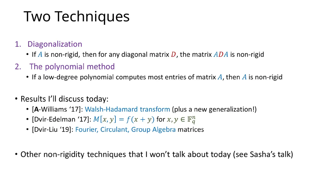 Tutorial on Matrix Rigidity Upper Bounds Josh - slide 4 of 22