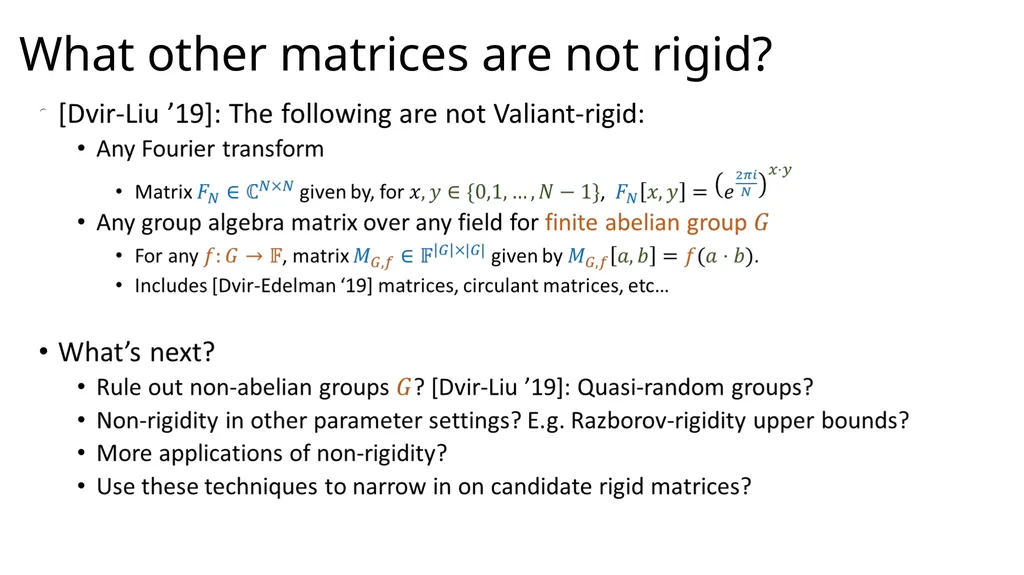 Tutorial on Matrix Rigidity Upper Bounds Josh - slide 22 of 22