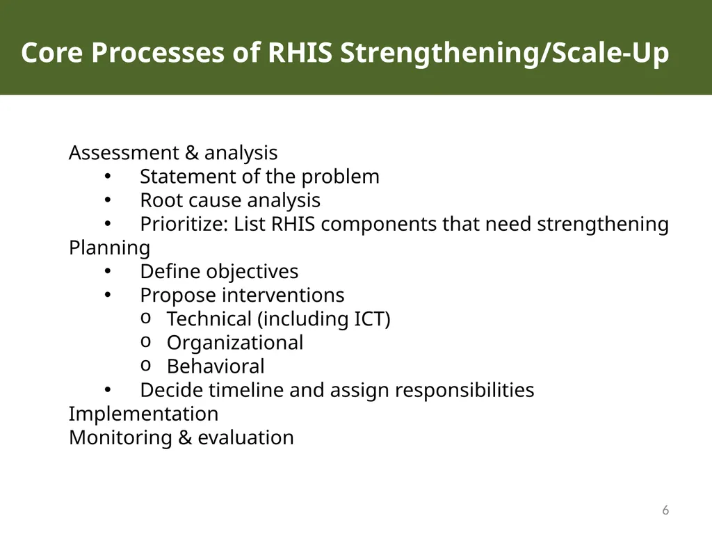 MODULE 10: RHIS Design and Reform SESSION 3. RHIS - slide 6 of 25
