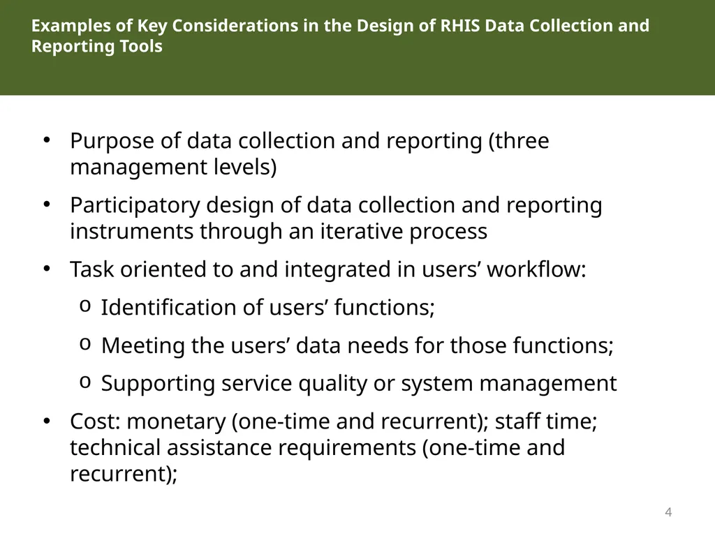 MODULE 10: RHIS Design and Reform SESSION 3. RHIS - slide 4 of 25