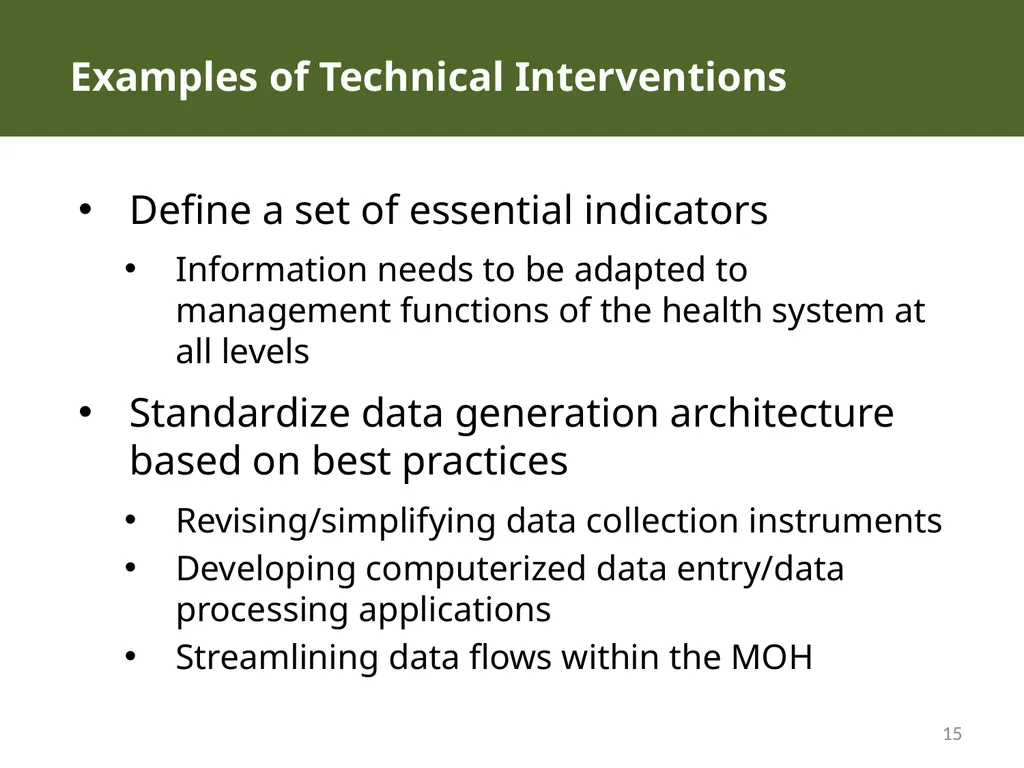MODULE 10: RHIS Design and Reform SESSION 3. RHIS - slide 15 of 25