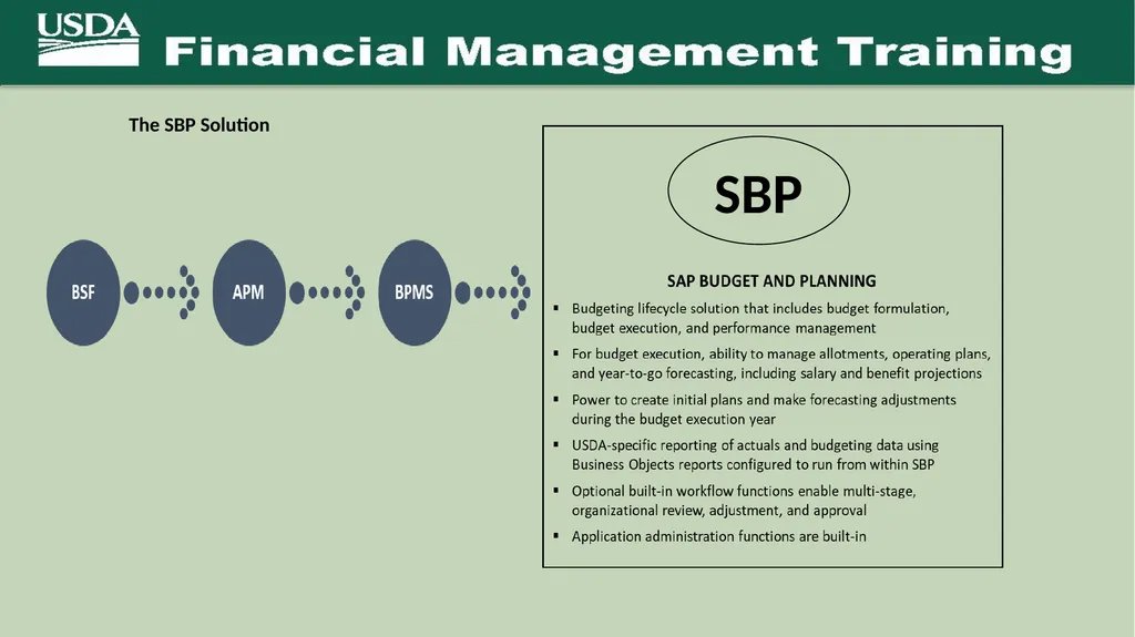 SAP Budget and Planning (SBP) Proof-of-Concept - slide 6 of 7