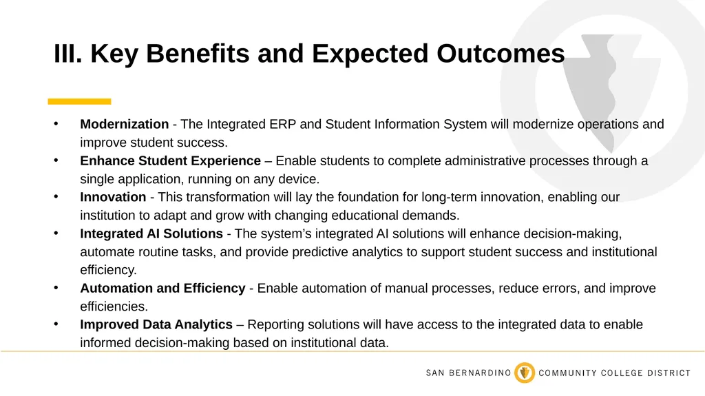 Integrated ERP Project Update March 26, 2025 - slide 6 of 11